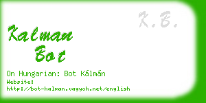 kalman bot business card